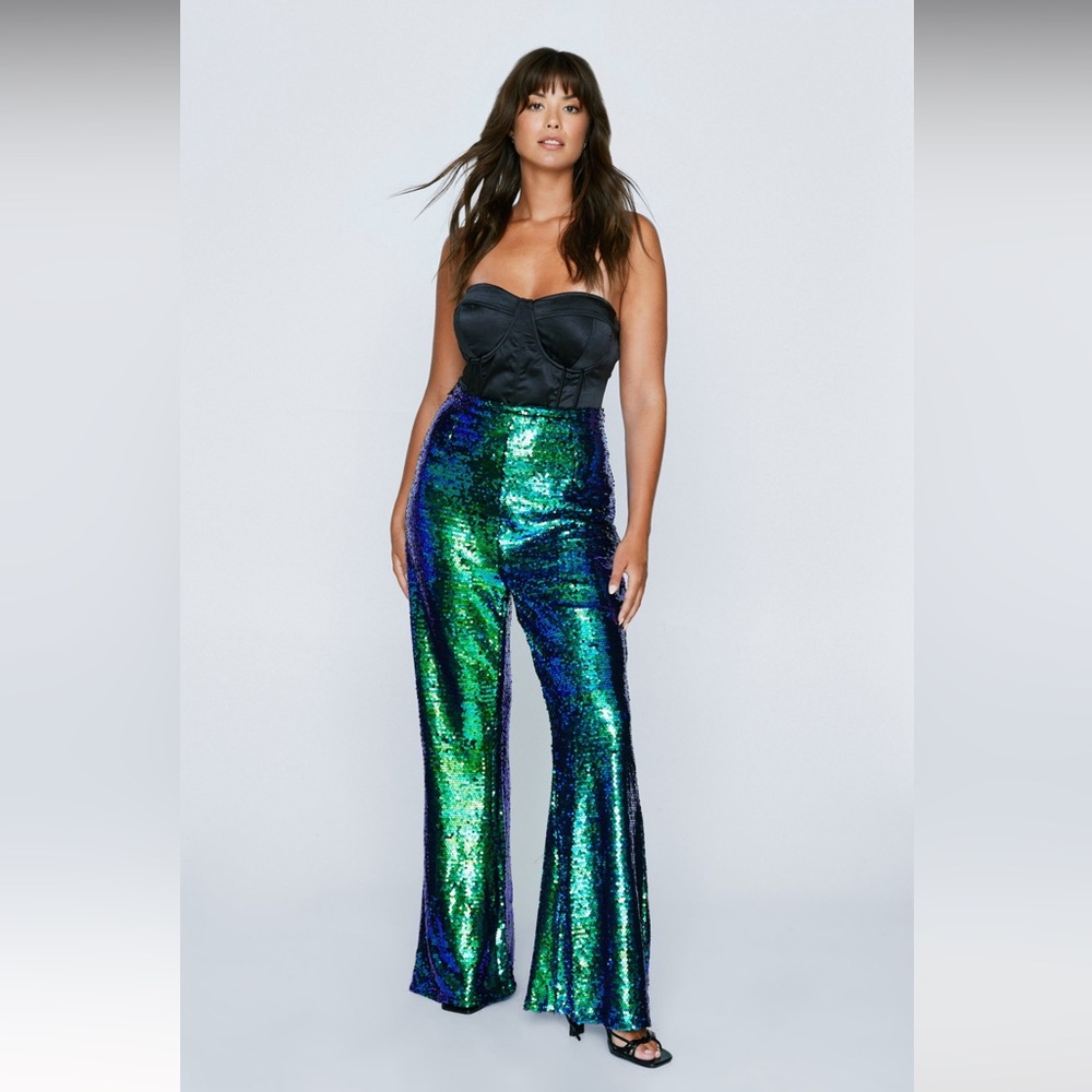 NWT Nasty Gal plus size Sequin Pants